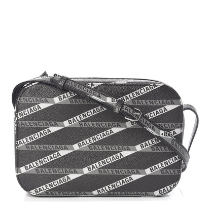 Balenciaga Coated Canvas Losange Monogram S Camera Bag Black Grey 1 of 9