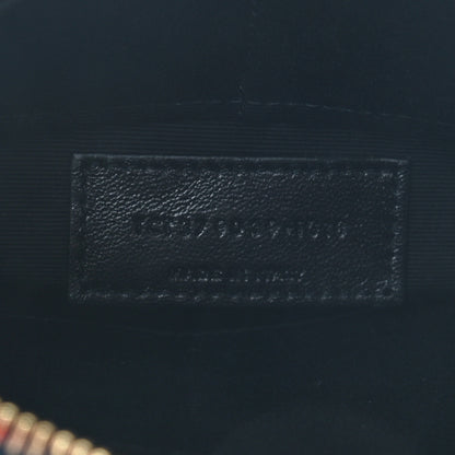 Saint Laurent Calfskin Matelasse Chevron Monogram A5 Wristlet Blue 6 of 6