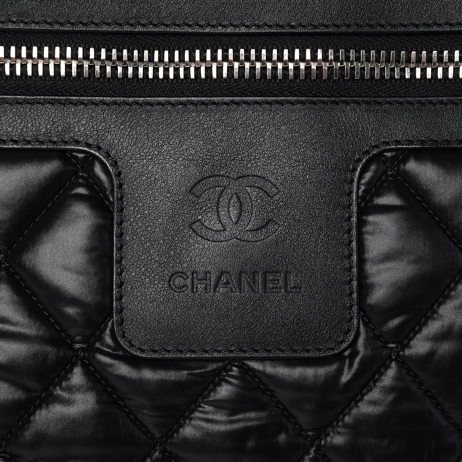 Chanel Nylon Quilted Large Coco Cocoon Tote Black 8 of 9