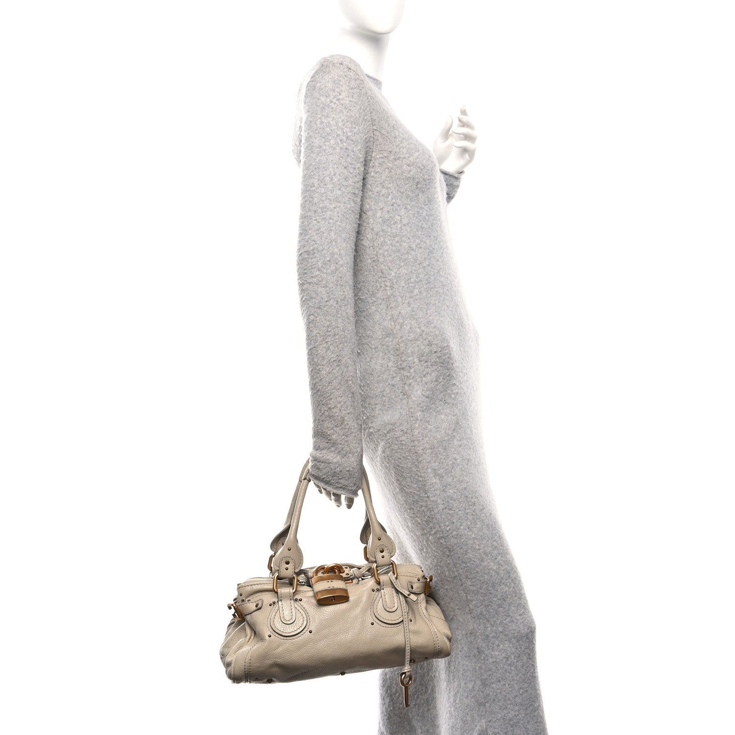 Chloe Calfskin Medium Paddington Satchel Beige 2 of 10