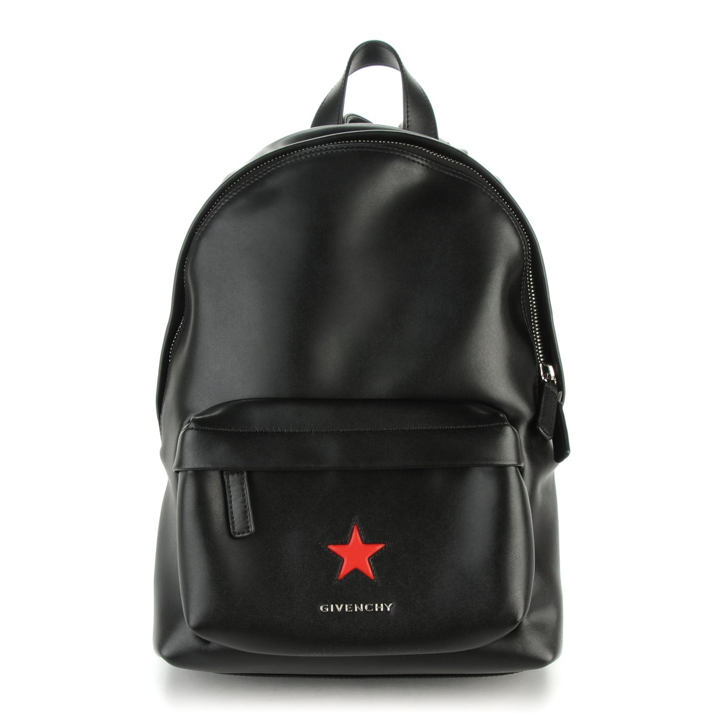 Calfskin Star Mini Backpack Black Red