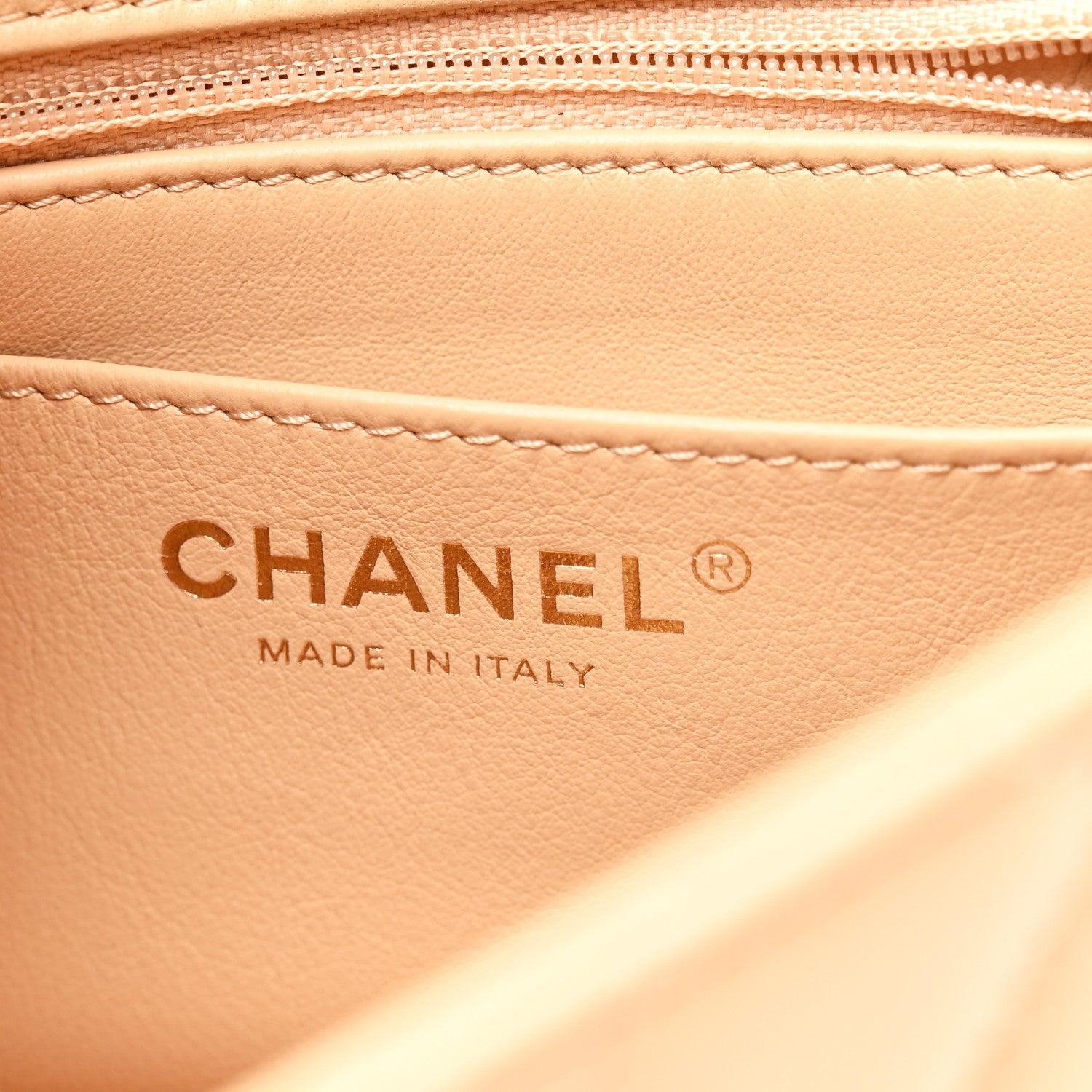 Chanel Lambskin Quilted Mini Pearl Crush Flap Beige 6 of 10