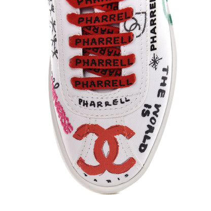 Chanel x Pharrell Williams Canvas Womens Sneakers 38 White 22 of 31
