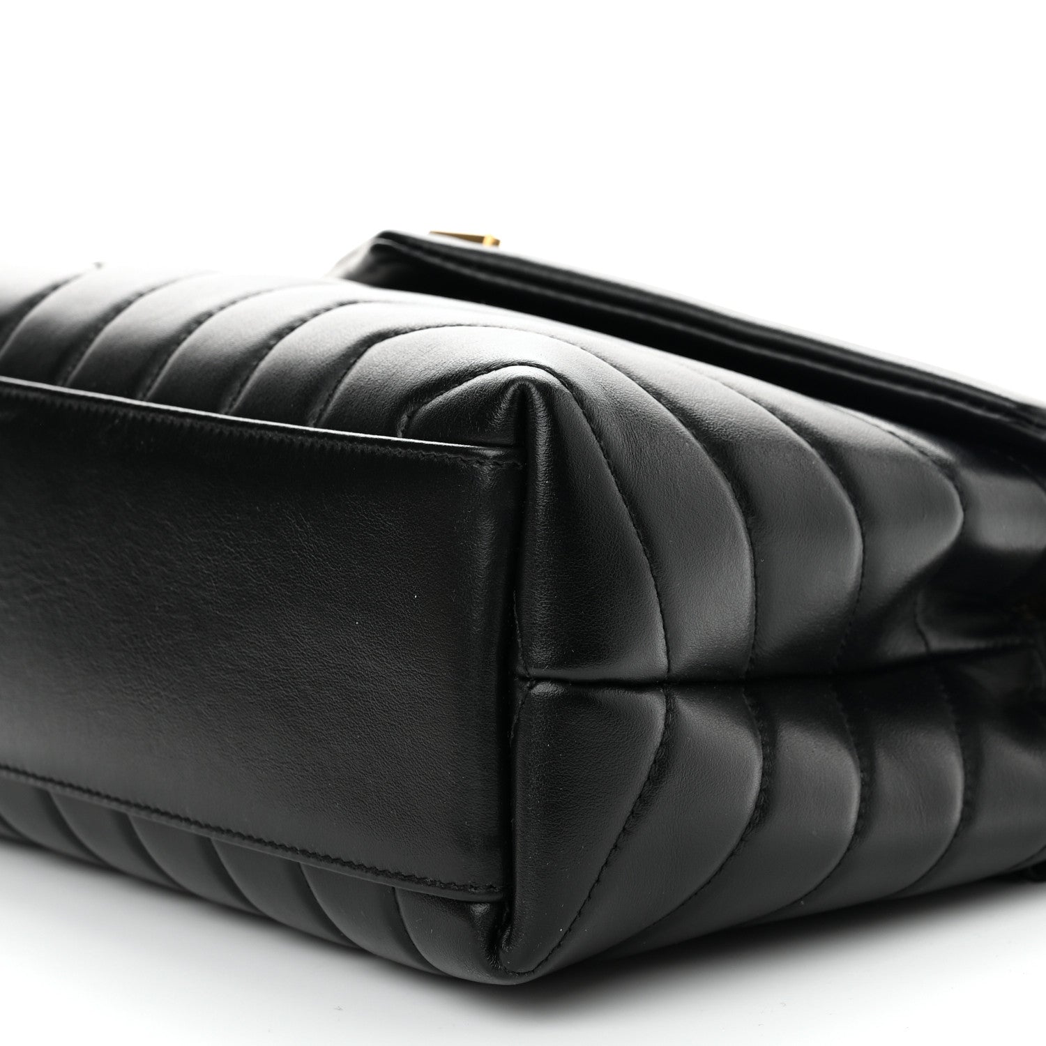 Saint Laurent Calfskin Y Quilted Monogram Small Loulou Chain Satchel Black 9 of 9