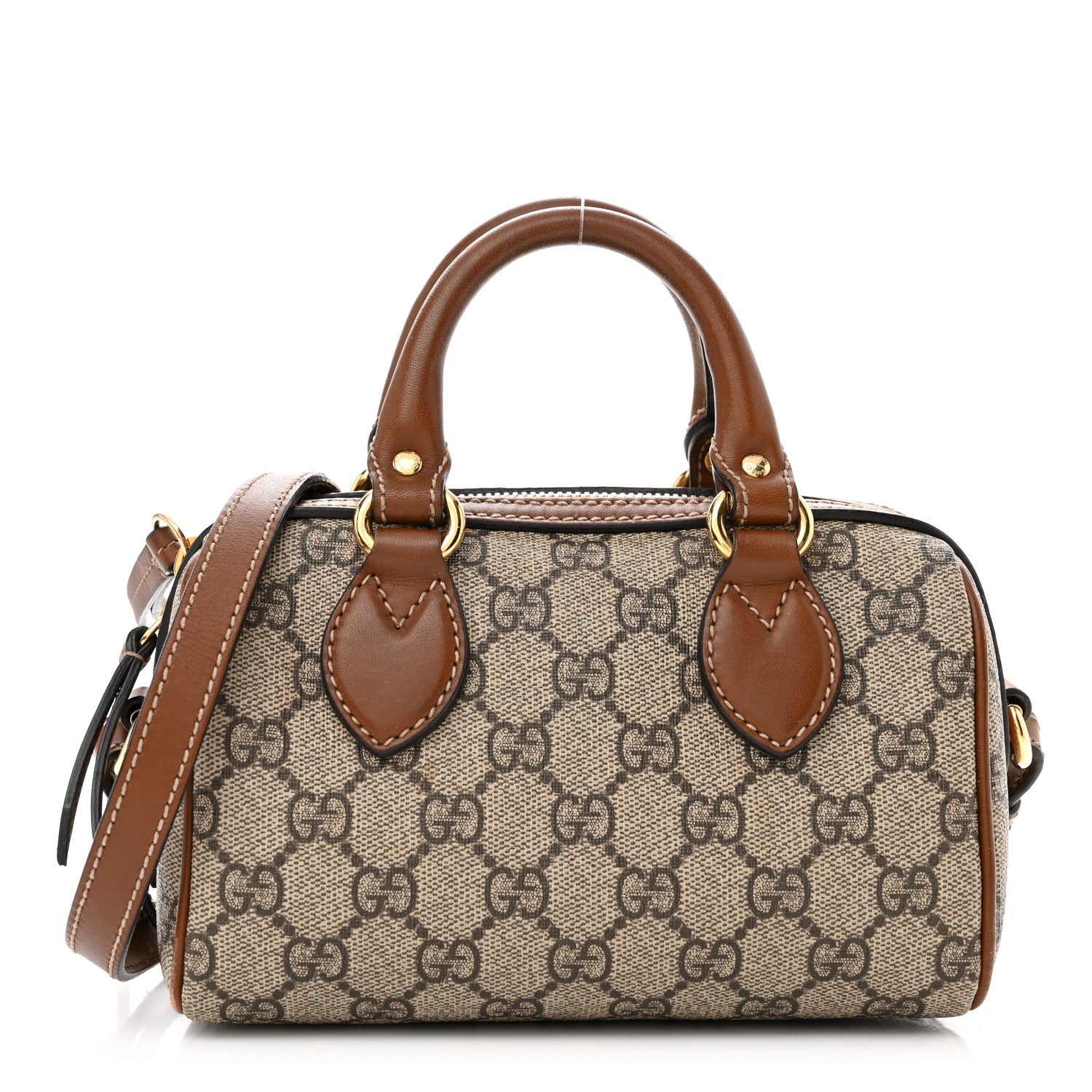 Gucci GG Supreme Monogram Mini Boston Beige Tuscany 1 of 13