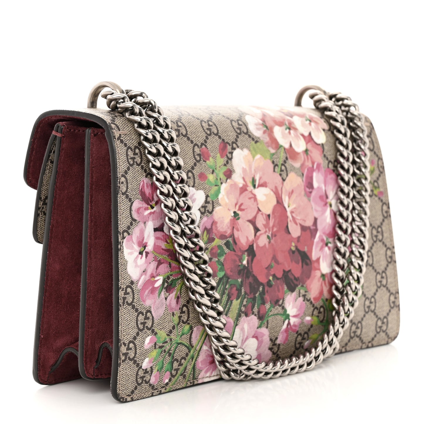 GG Supreme Monogram Blooms Small Dionysus Shoulder Bag Beige Multicolor Dry Rose