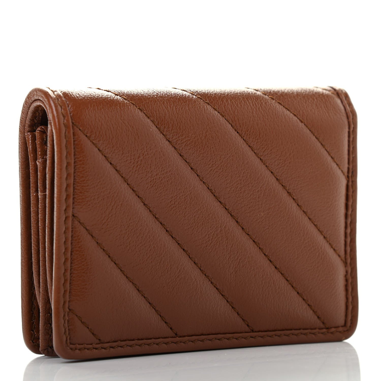 Gucci Azalea Calfskin Matelasse Diagonal GG Marmont Card Case Wallet Cuir 3 of 7