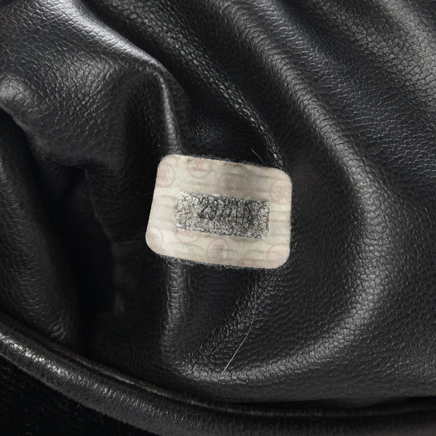 Velvet CC Drawstring Bucket Bag Black