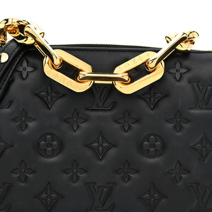 Louis Vuitton Lambskin Embossed Monogram Coussin BB Black 9 of 12