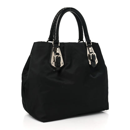 Prada Tessuto Nylon Nappa Braided Top Handle Bag Black 3 of 10