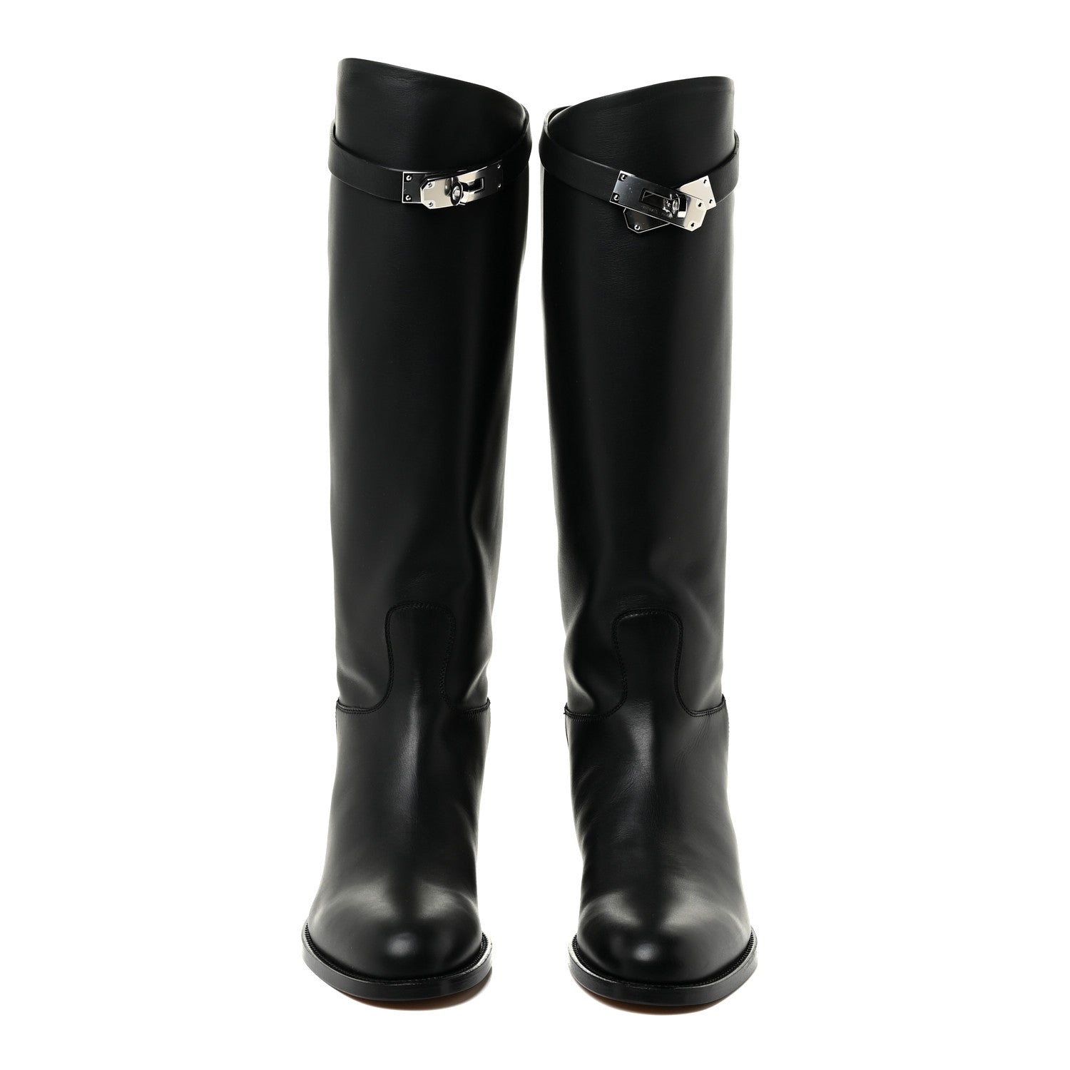 Hermes Box Kelly Jumping Boots 36 Black 2 of 11