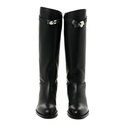 Hermes Box Kelly Jumping Boots 36 Black 2 of 11