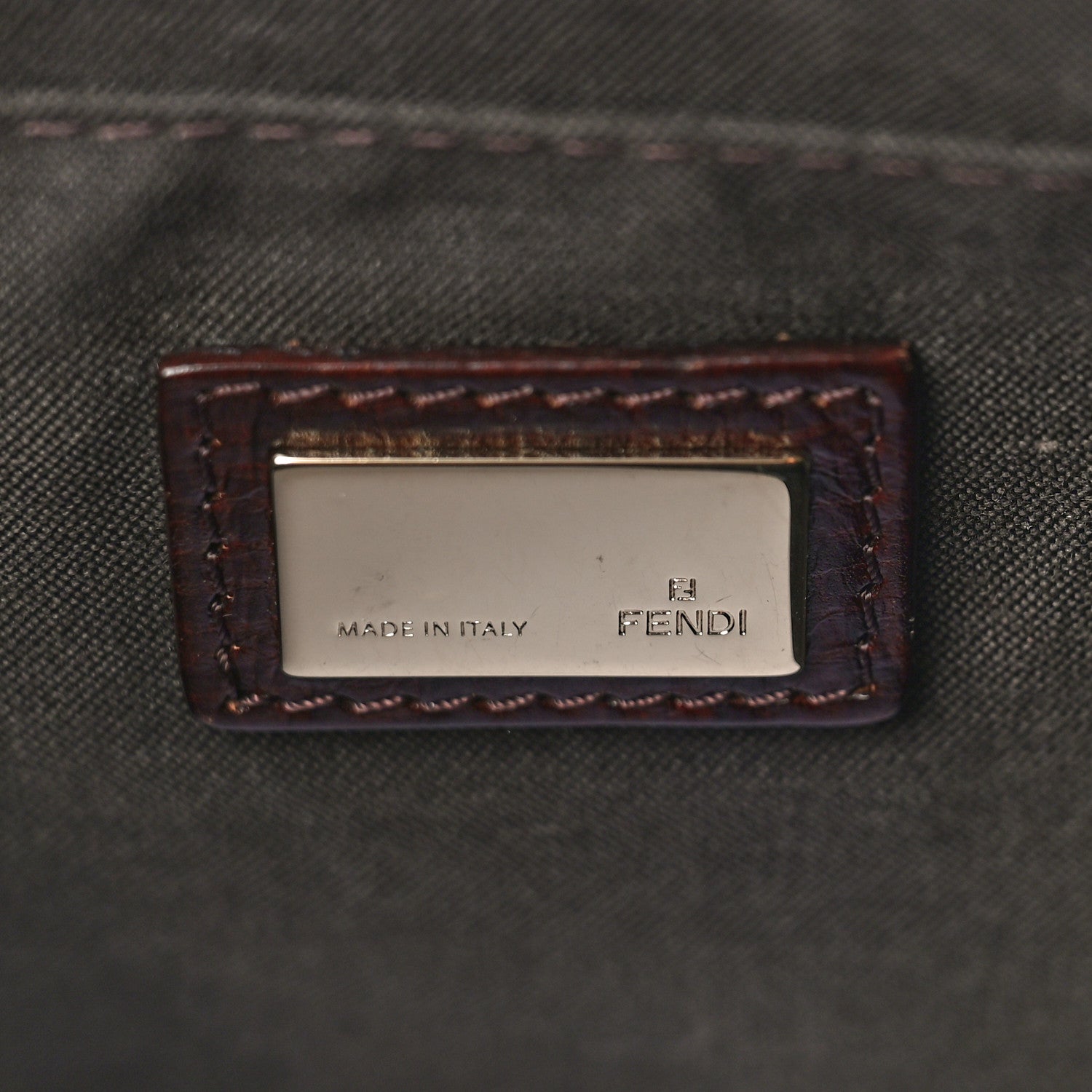 Fendi Zucchino Vitello Pochette Moro 6 of 9