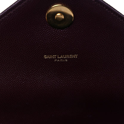 Saint Laurent Grain De Poudre Matelasse Chevron Large Monogram Satchel Rouge Legion 7 of 10
