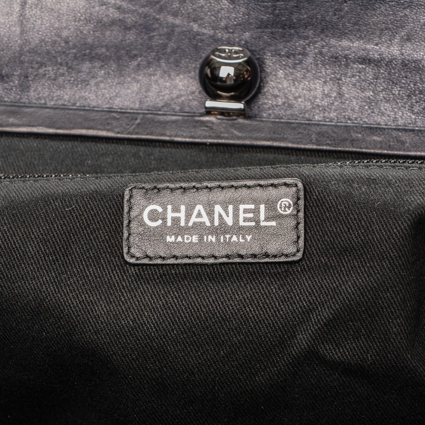 Lambskin Quilted Ritz Flap Dark Blue