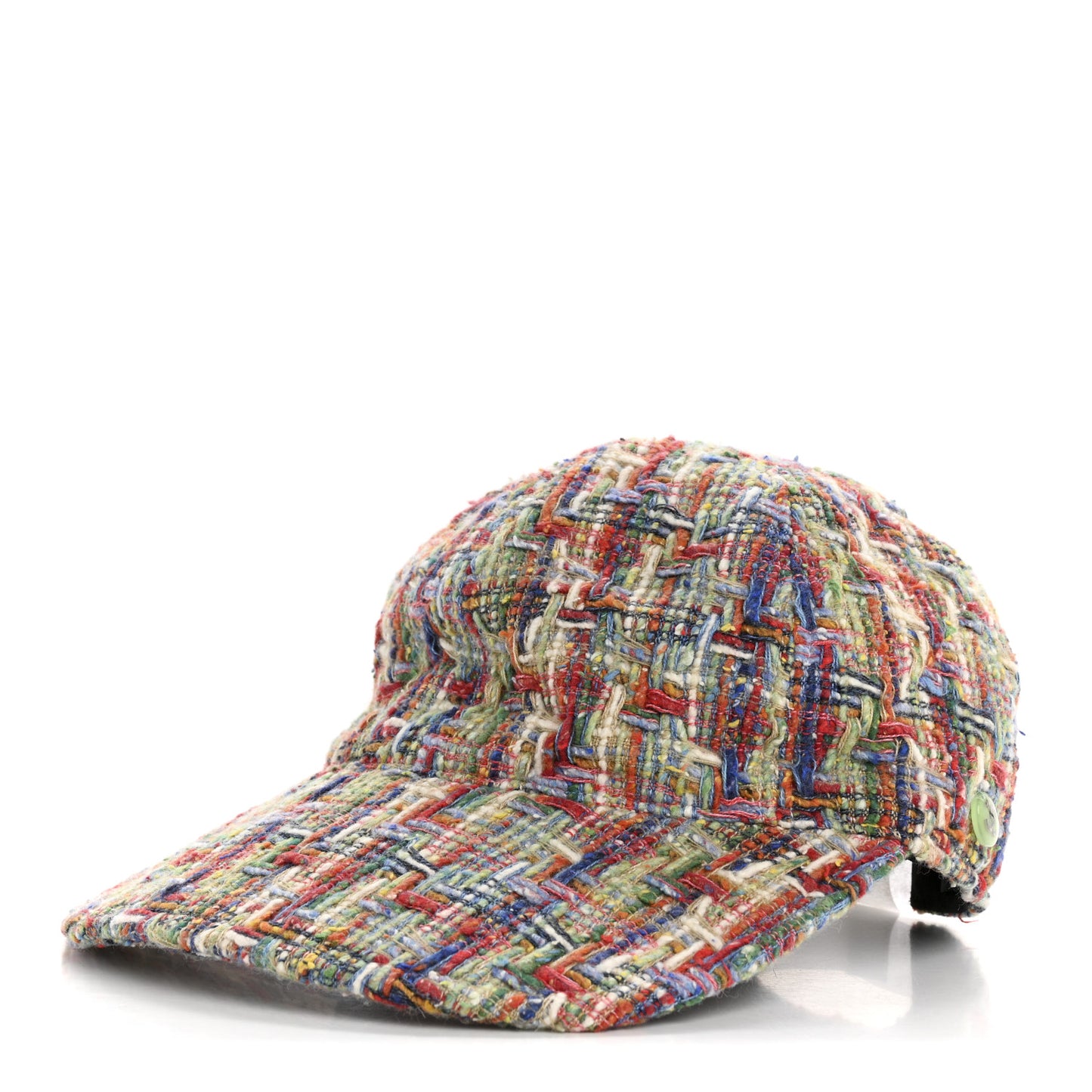 Tweed CC Enamel Cap Hat Red Multicolor