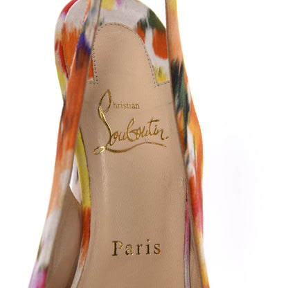 Christian Louboutin Satin Bouquet Vendome Sling 120 Pumps 39.5 Multicolor 8 of 9