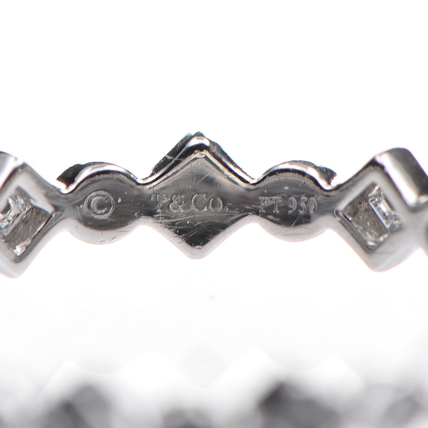 Platinum Diamond Jazz Band Ring 49.5 5