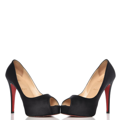 Christian Louboutin Satin Very Prive 120 Pumps 38.5 Black 6 of 9