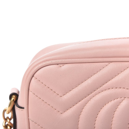 Gucci Calfskin Matelasse Mini GG Marmont Chain Shoulder Bag Perfect Pink 11 of 12