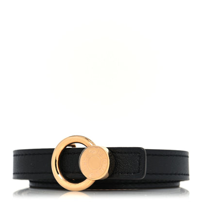 Hermes Swift Epsom 13mm Mini Laquee Reversible Belt 75 Black Gold 1 of 5