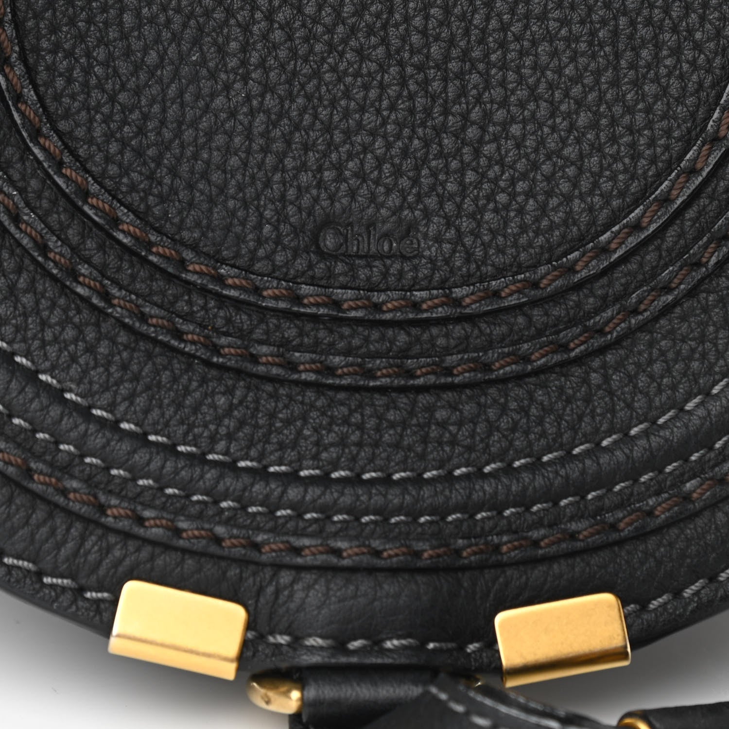 Chloe Calfskin Mini Marcie Round Crossbody Bag Black 7 of 11
