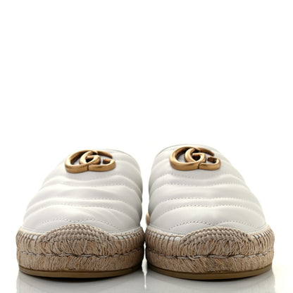 Gucci Nappa Matelasse GG Marmont Espadrille Slippers 39 Great White 2 of 16