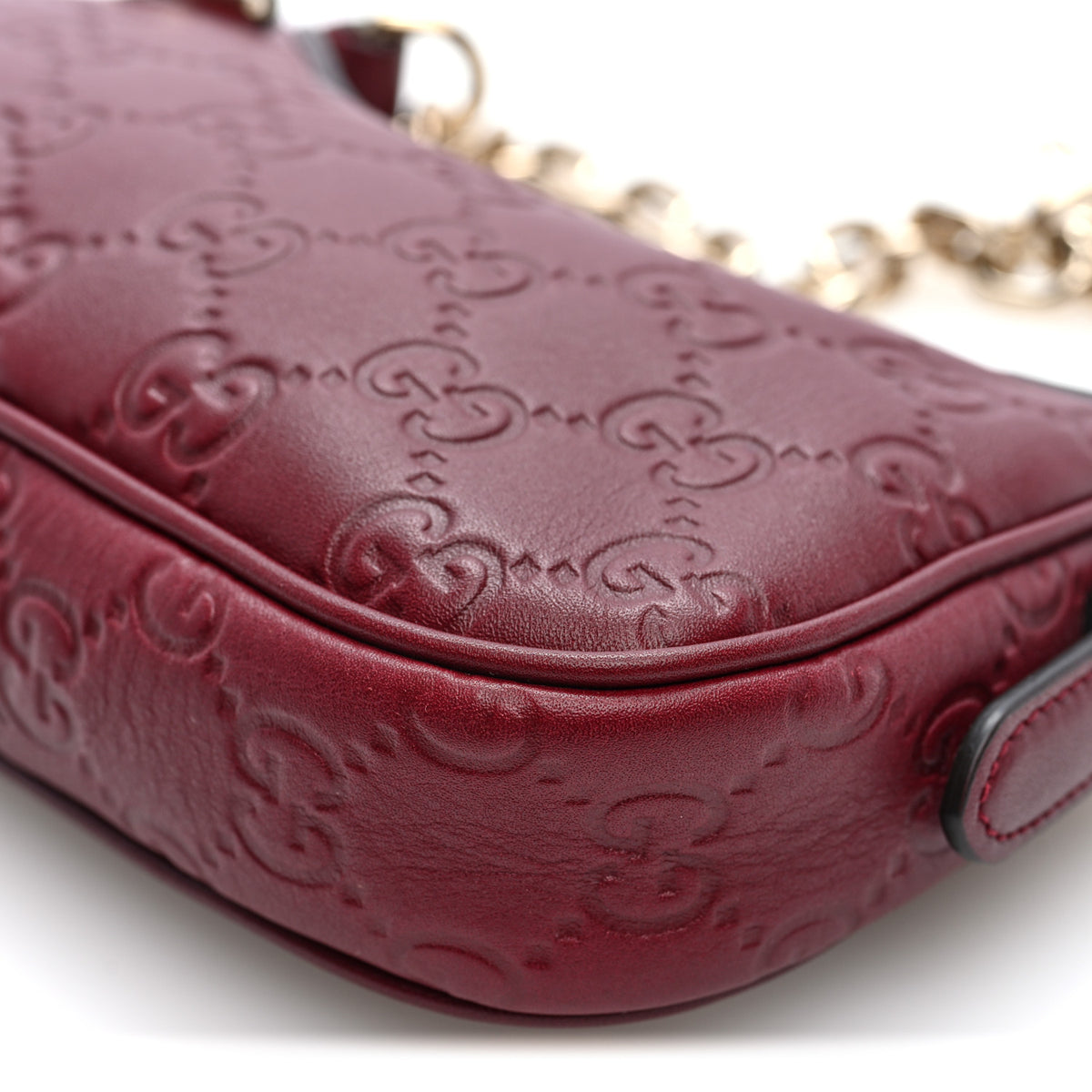 Gucci GG Calfskin Embossed Emblem Mini Shoulder Bag Rose Ancora 9 of 9