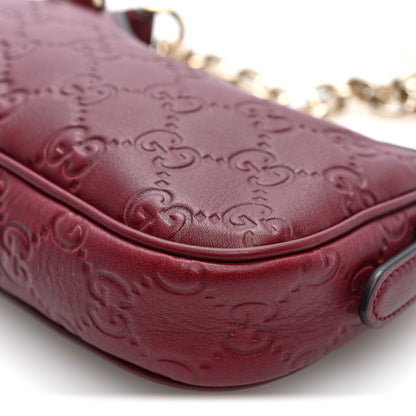 Gucci GG Calfskin Embossed Emblem Mini Shoulder Bag Rose Ancora 9 of 9