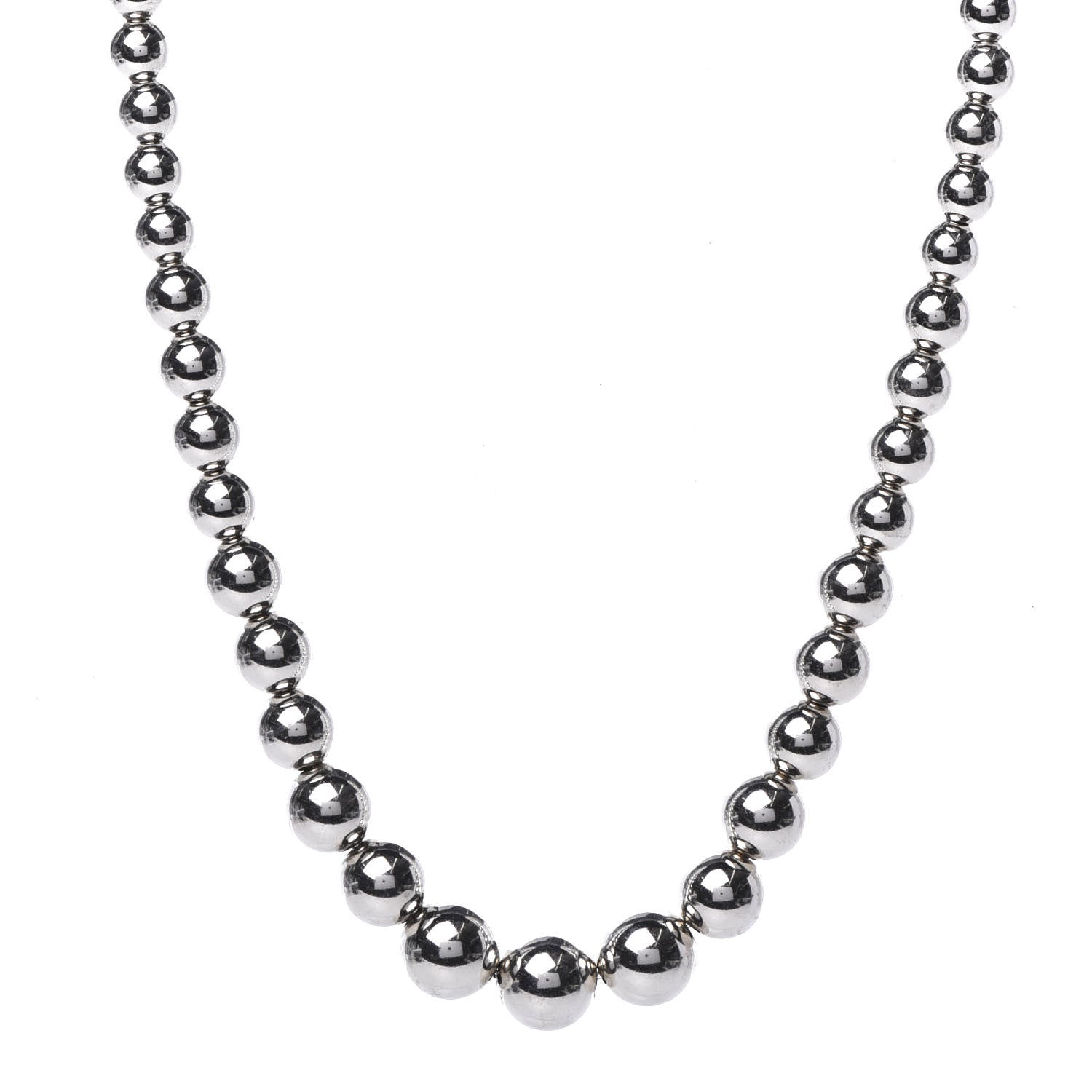 Tiffany Sterling Silver HardWear Graduated Ball Necklace 1 of 6