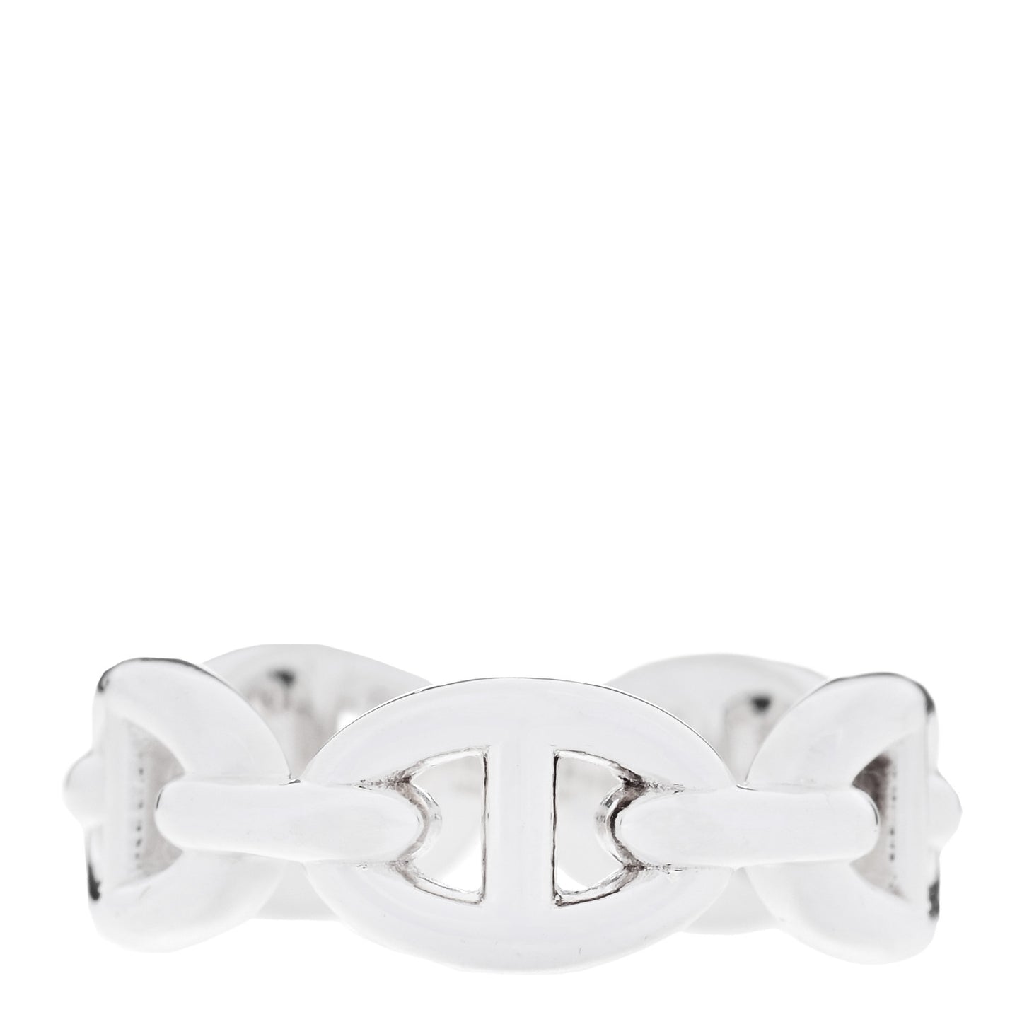 Sterling Silver PM Chaine d'Ancre Enchainee Band Ring 52 6