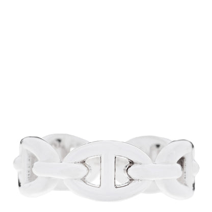 Hermes Sterling Silver PM Chaine d'Ancre Enchainee Band Ring 52 6 1 of 8