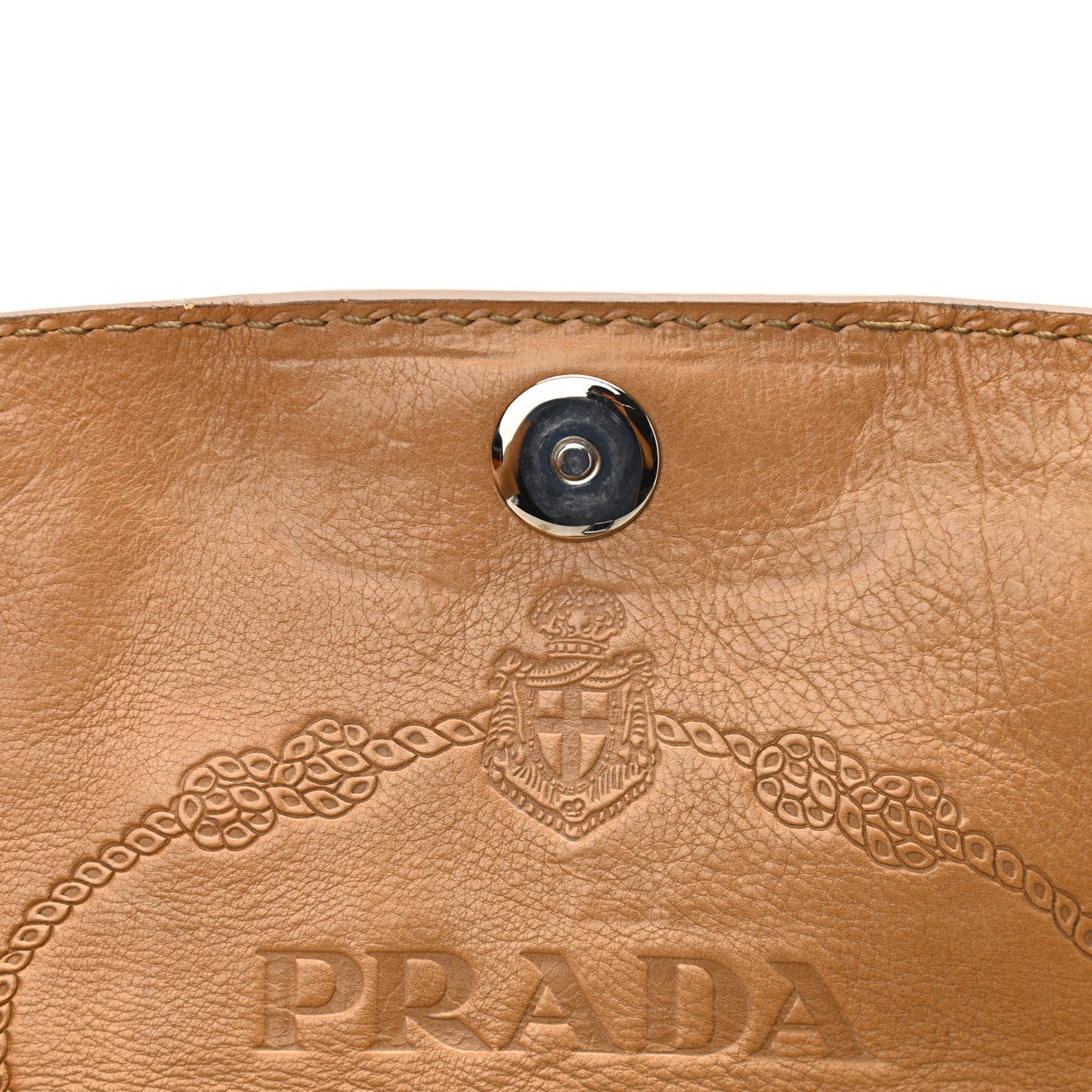Prada Vitello Phenix Flap Chain Bag Brown 16 of 17