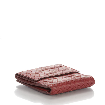 Bottega Veneta Nappa Intrecciato French Flap Wallet Red 4 of 8