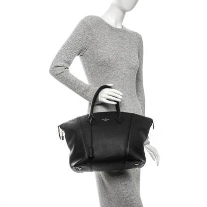 Louis Vuitton Veau Cachemire Soft Lockit MM Black 2 of 8