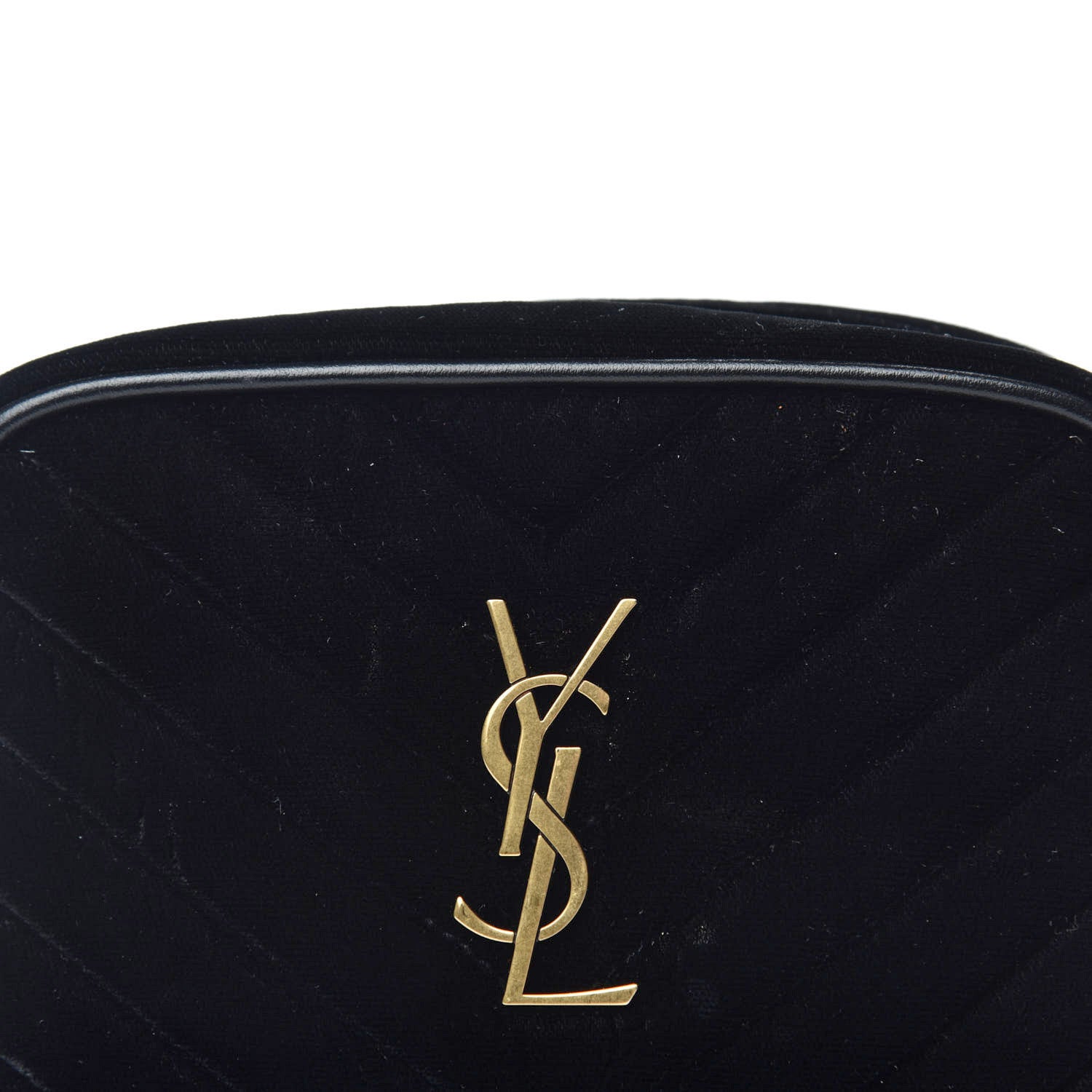 Saint Laurent Velour Matelasse Monogram Lou Belt Bag Black 8 of 11
