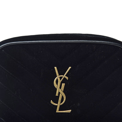 Saint Laurent Velour Matelasse Monogram Lou Belt Bag Black 8 of 11
