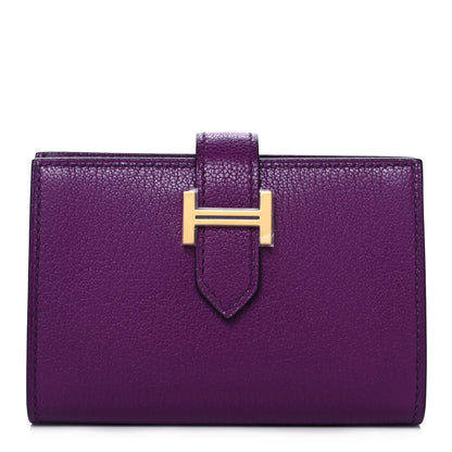 Hermes Chevre Mysore Mini Bearn Wallet Anemone 1 of 10