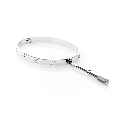 Cartier 18K White Gold LOVE Bracelet 19 5 of 6
