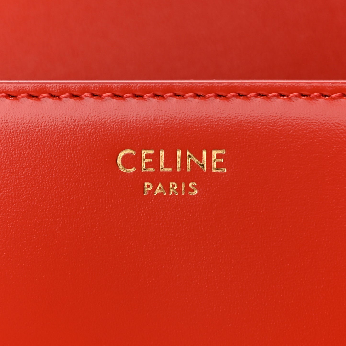 Shiny Calfskin Triomphe Shoulder Bag Bright Red