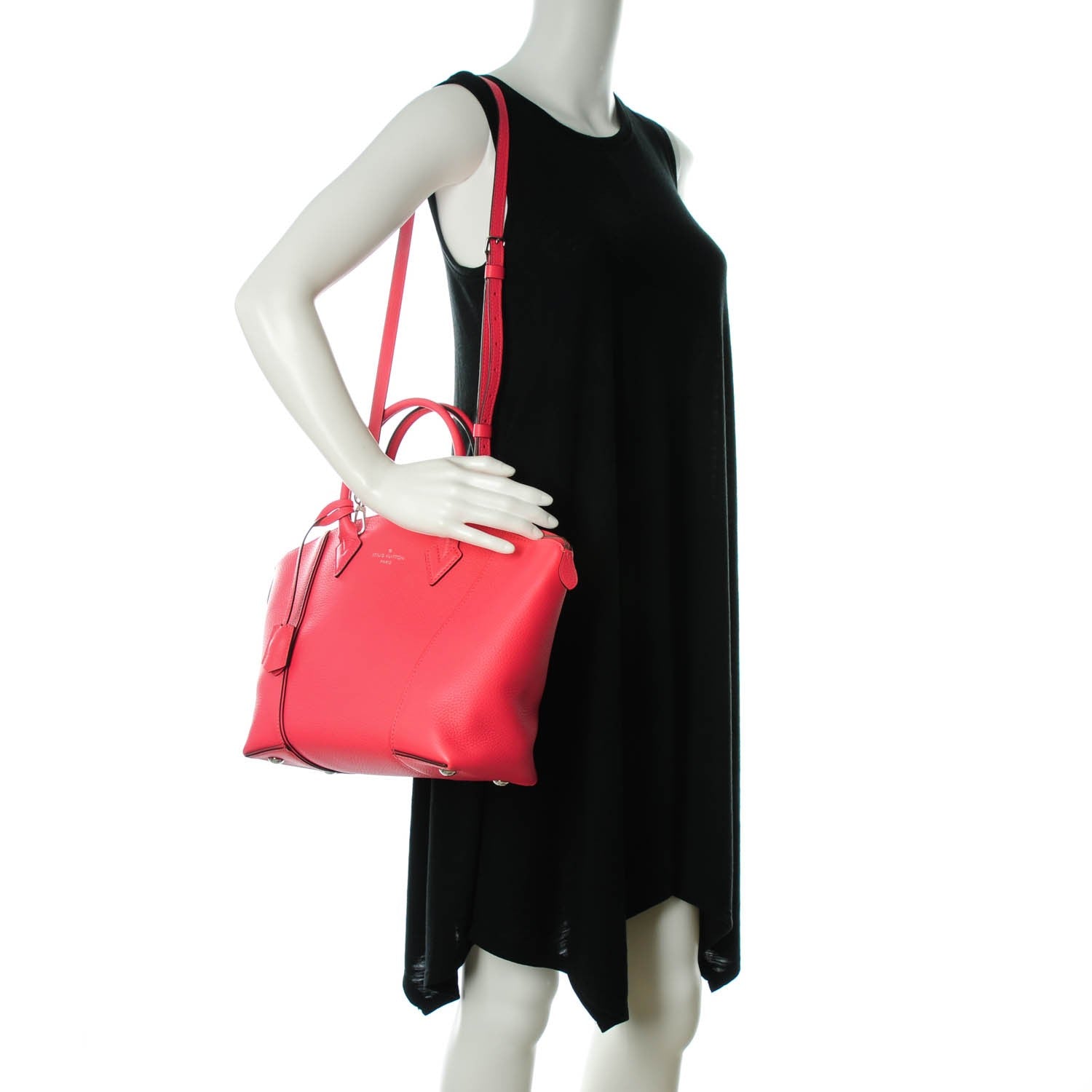 Louis Vuitton Cuir Taurillon Soft Lockit PM Rose Litchi 2 of 7