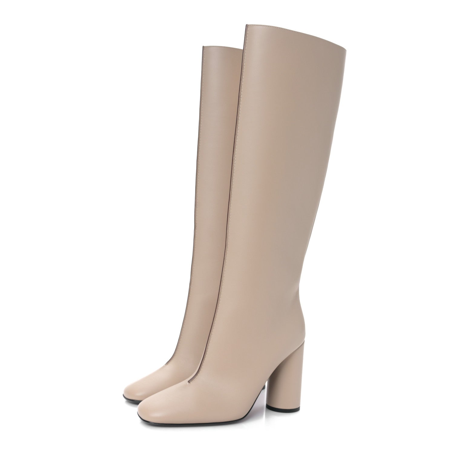 Hermes Calfskin Dressage Boots 38 Beige Argile 3 of 8