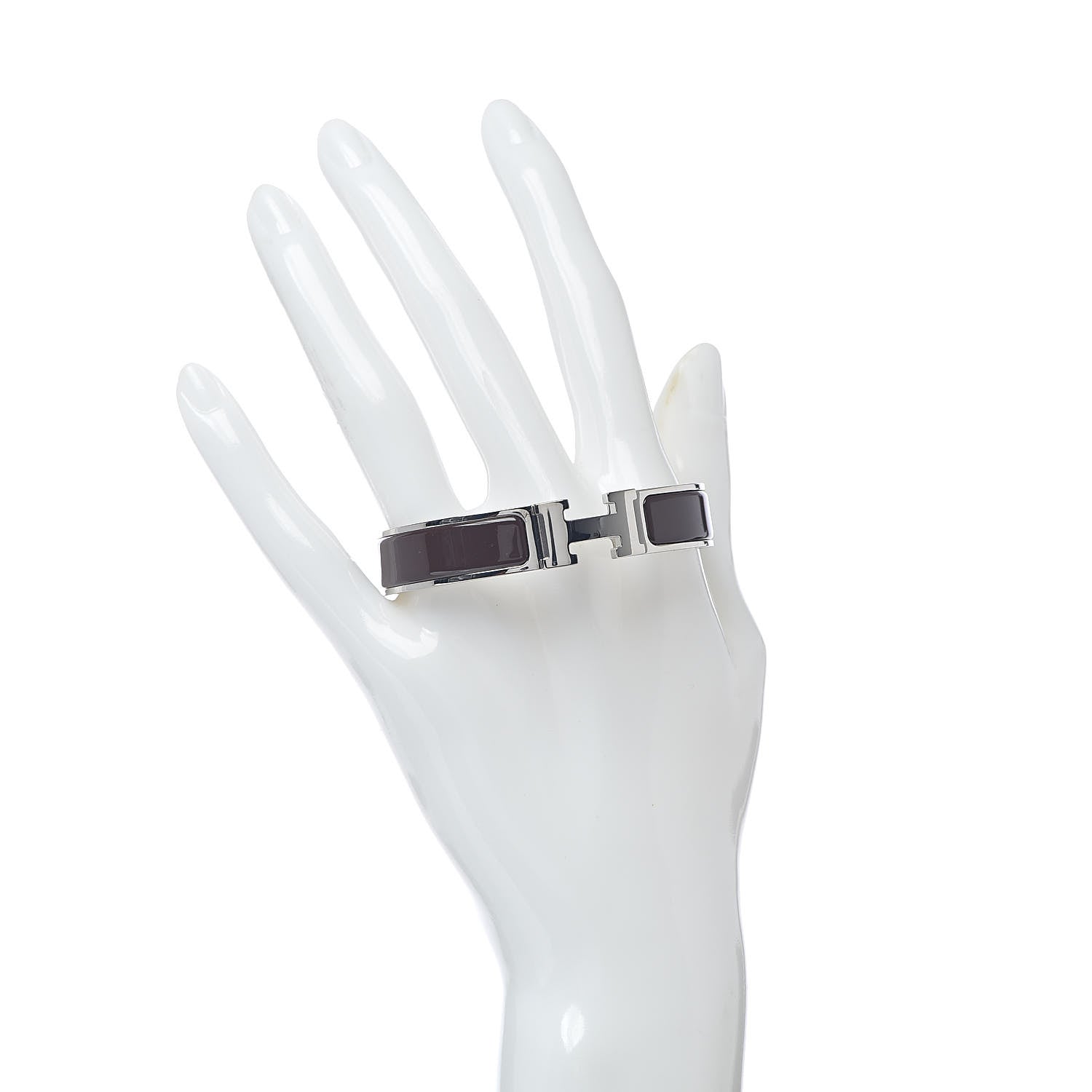 Hermes Enamel Narrow Clic Clac H Bracelet PM Chocolate 2 of 5