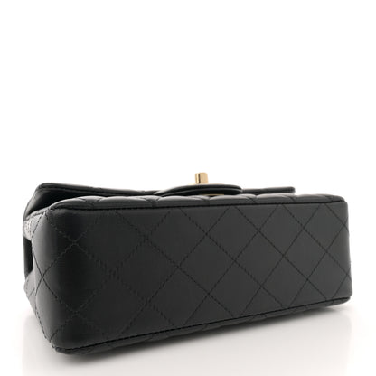 Chanel Lambskin Quilted Mini Rectangular Flap Black 4 of 10