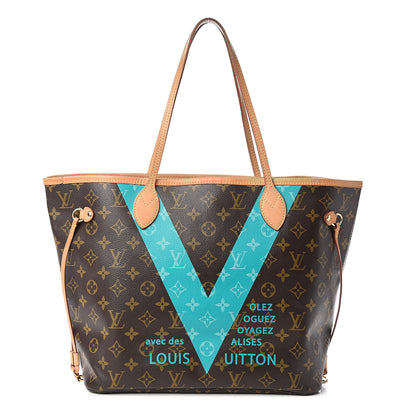 Louis Vuitton Monogram V Neverfull MM Turquoise 1 of 11