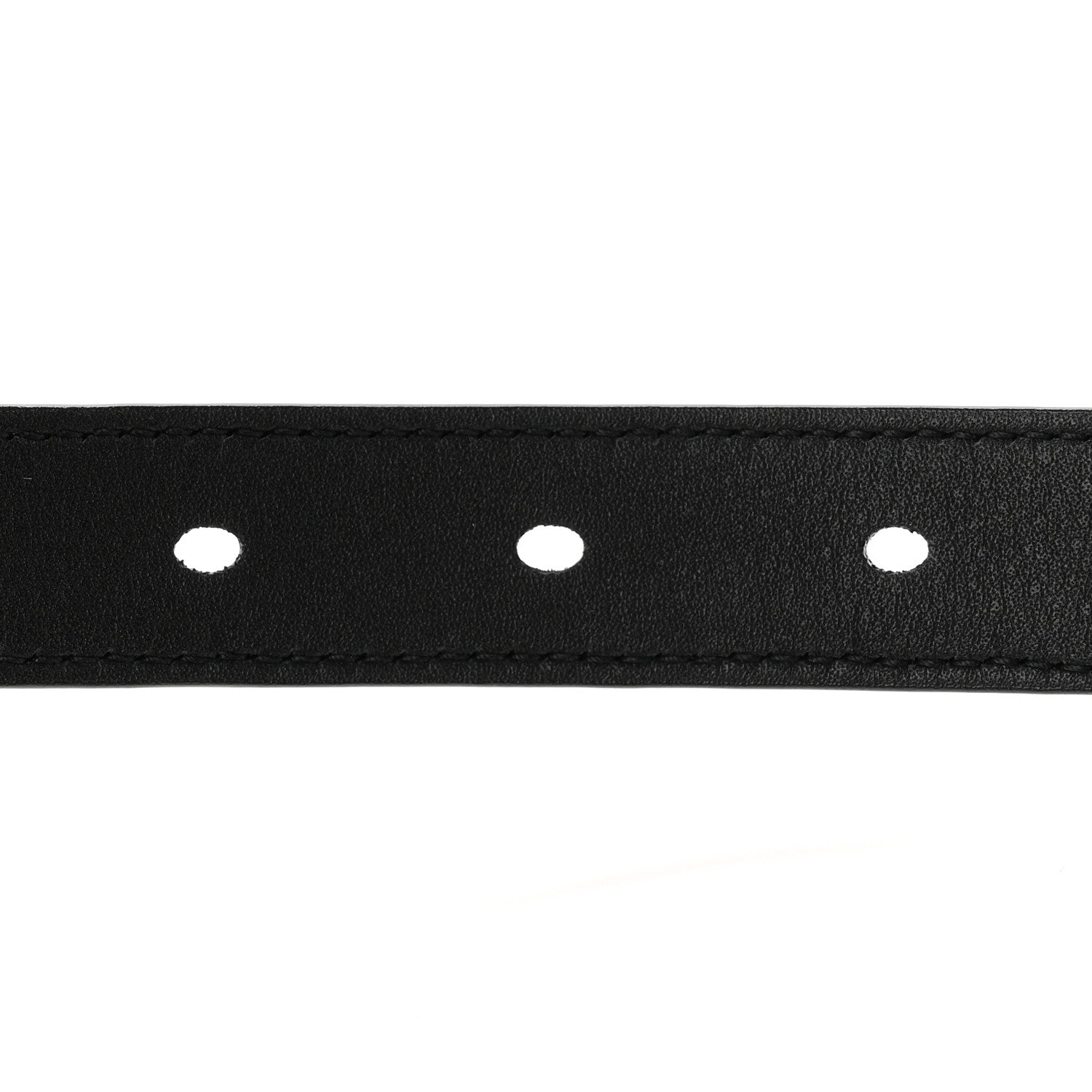Saint Laurent Calfskin Crocodile Embossed Monogram Square Buckle Belt 80 32 Black 6 of 7