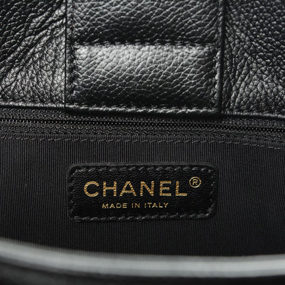 Chanel Calfskin Cerf Executive Shopper Tote Black 6 of 7