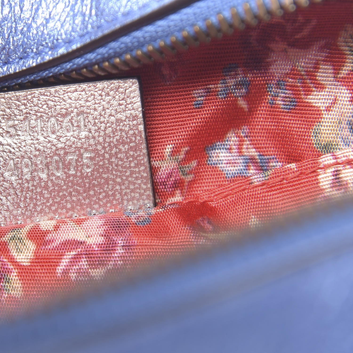 Gucci Laminated Nappa Trapuntata Small Zumi Shoulder Bag Rosso Marine Argento 6 of 10