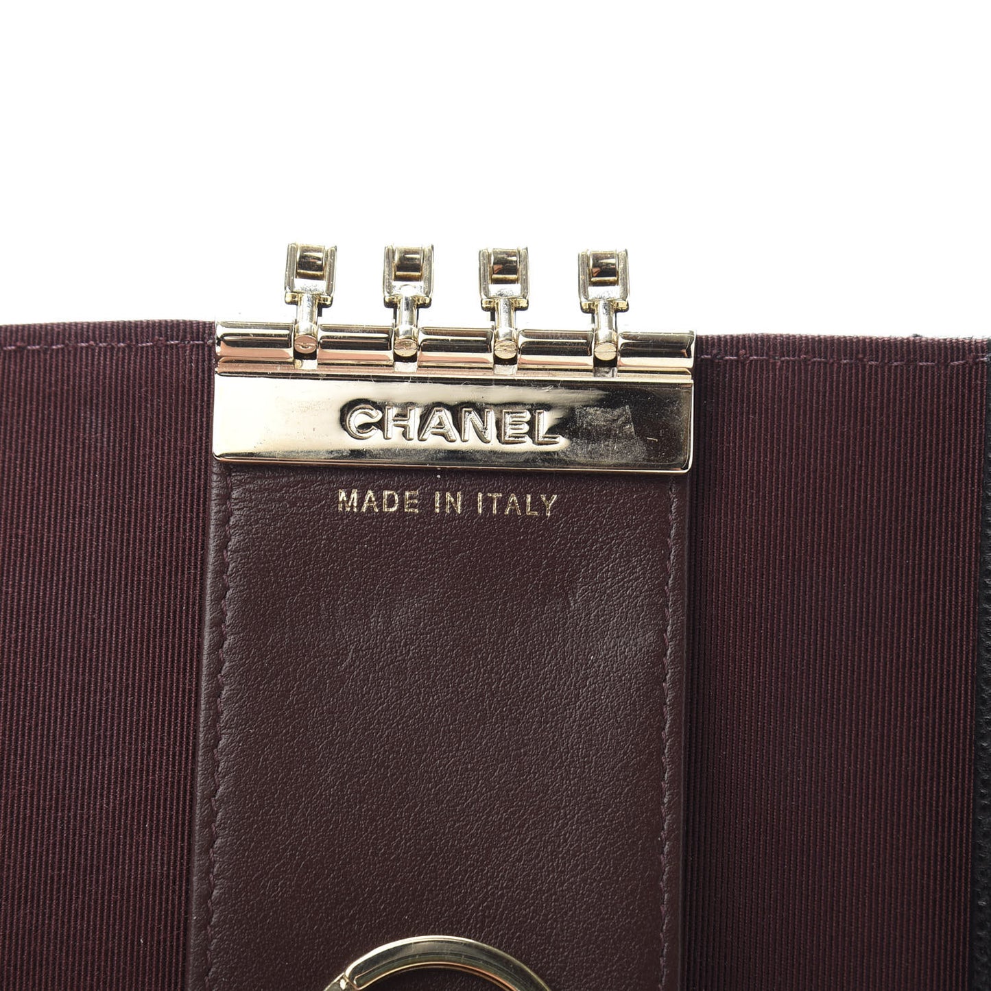 Caviar Quilted Classic 4 Key Holder Wallet Black