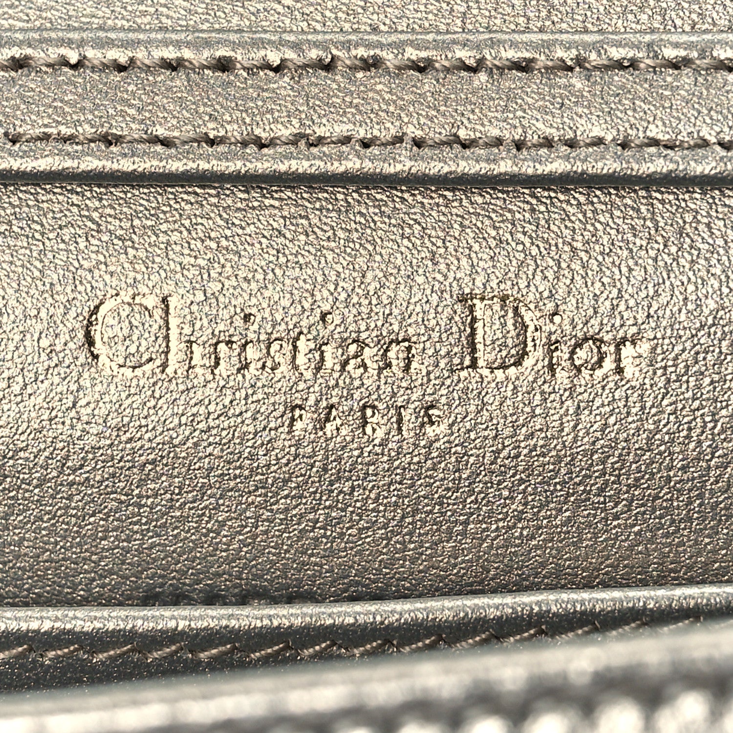 Christian Dior Metallic Grained Calfskin Baby Diorama Flap Bag Champagne 6 of 8
